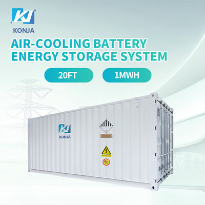 قیمت خوب کنجا خنک کننده هوا 20FT 768Vdc 1MWh باتری چرخه عمیق سیستم ذخیره سازی انرژی باتری ظرف 400Vac آنلاین