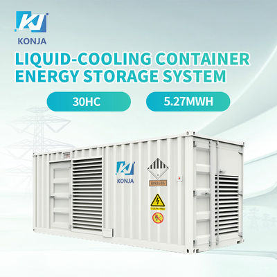 قیمت خوب کانجا خنک کننده مایع 30HC 5.27MWh مخزن سیستم ذخیره انرژی چرخه عمیق مخزن BESS آنلاین