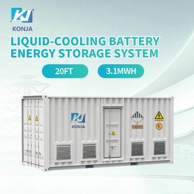 قیمت خوب KonJa 20HC 3.1MWh سیستم ذخیره سازی انرژی کانتینر 1000V - 1500V جعبه ذخیره سازی انرژی با 3.2V 280ah Lifepo4 باتری آنلاین