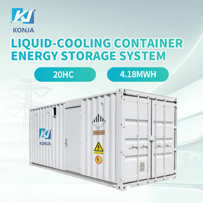 قیمت خوب KonJa 4.18MWh 20FT سیستم ذخیره سازی انرژی ظرفی درجه A باتری مخزن انرژی 1075.2V-1382.4VDC آنلاین