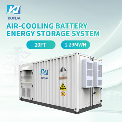قیمت خوب کنجا خنک کننده هوا 20FT 768VDC 1.29MWh باتری چرخه عمیق سیستم ذخیره انرژی باتری ظرف 400VAC آنلاین